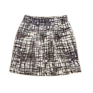 The Limited Cute Pleated Skirt ~ Sz M ~ Brown & Beige ~ Knee Length ~ Lined